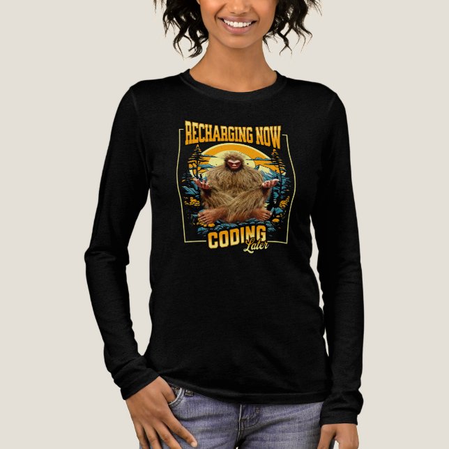 Software-Entwickler von Bigfoot Programmer Coder Tri-Blend Shirt (Vorderseite)