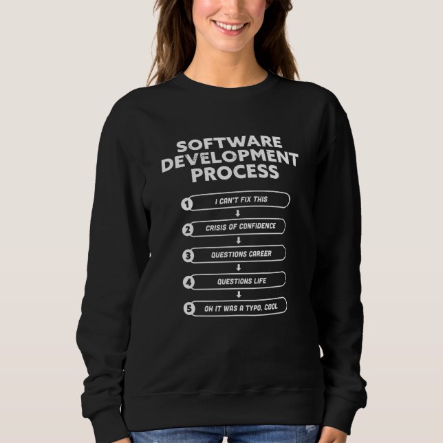 Software-Entwicklungsprozess Funny Gift Sweatshirt (Vorderseite)