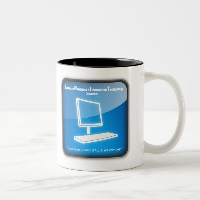 Software-Hardware und Informationstechnologie Zweifarbige Tasse (Rechts)