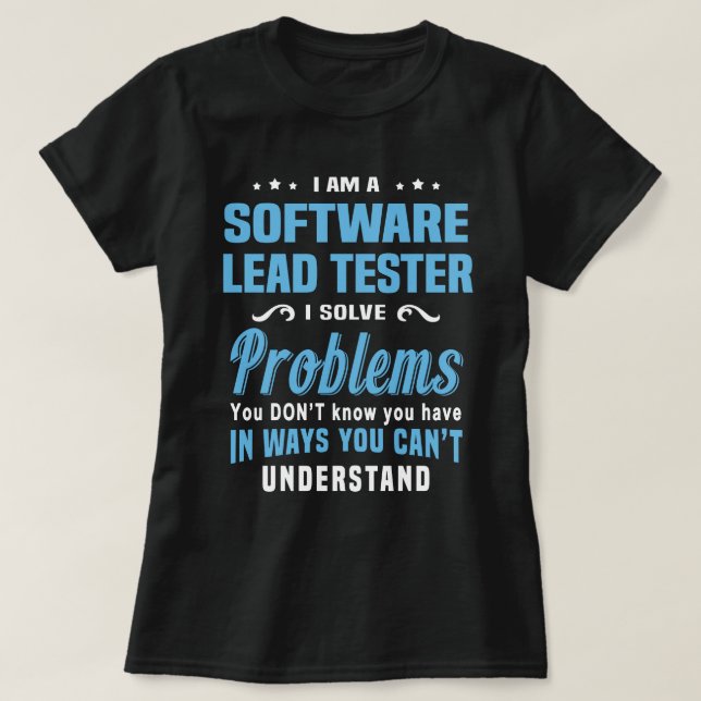 Software Lead Tester T-Shirt (Design vorne)