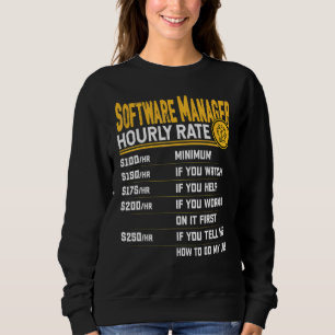 Software-Manager Stundensatz   Software-Direktor Sweatshirt