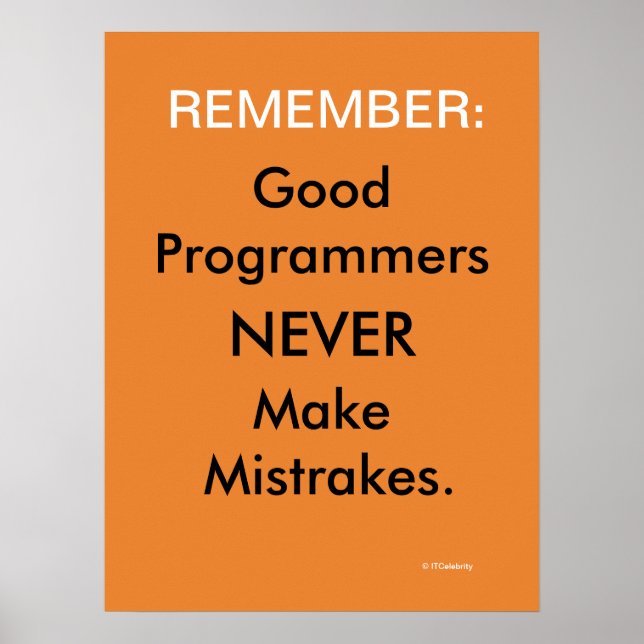 Software-Programmierer Funny Computer Slogan Joke Poster (Vorne)