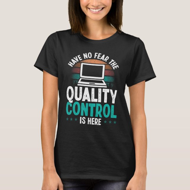 Software-Testen Vintage-Qualitätssicherung Code Te T-Shirt (Vorderseite)
