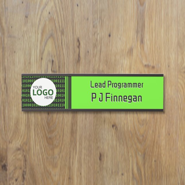 Software-Thema Binärkode-Technologie-Geschäft: eig Türschild (Von Creator hochgeladen)