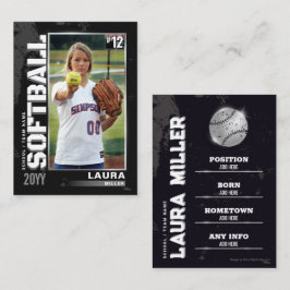 Software Trading Card Silver Baseball Player Card Telefonnummerkarte