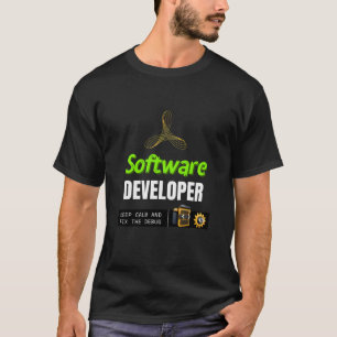 Softwareentwickler Bleib ruhig und behebe den Debu T-Shirt