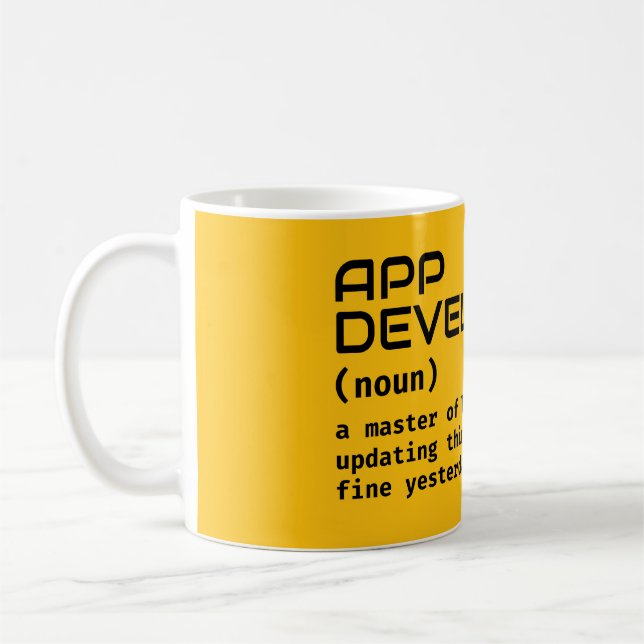 Softwareentwickler - Funny Job Definition Kaffeetasse (Links)