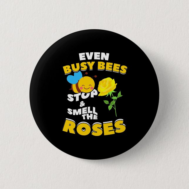 Sogar bewohnte Bienen Button (Vorderseite)