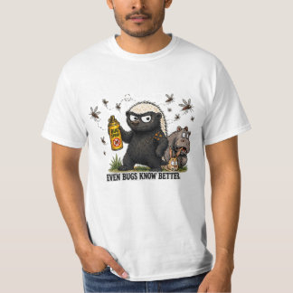 Sogar Bugs wissen besser Honey Badger Camping Desi T-Shirt