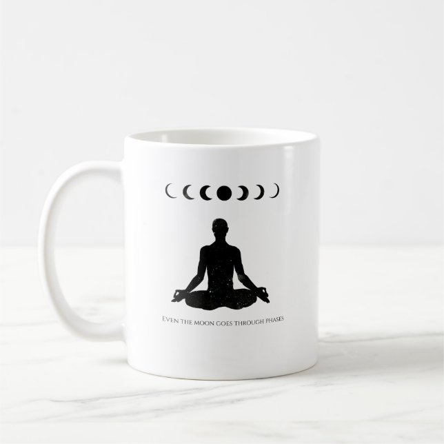 Sogar der Mond geht durch Phasen Kaffeetasse (Links)