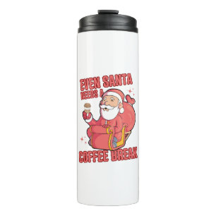 Sogar der Weihnachtsmann braucht eine Kaffeepause Thermosbecher