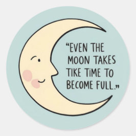 Sogar die Mondkleber Runder Aufkleber