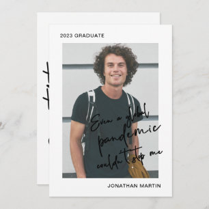 Sogar eine Pandemie-Partei mit einem Foto Graduati Einladung