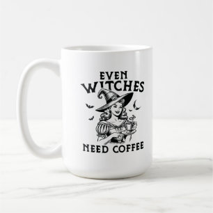 "Sogar Hexen brauchen Kaffee" Witze Kaffeetasse