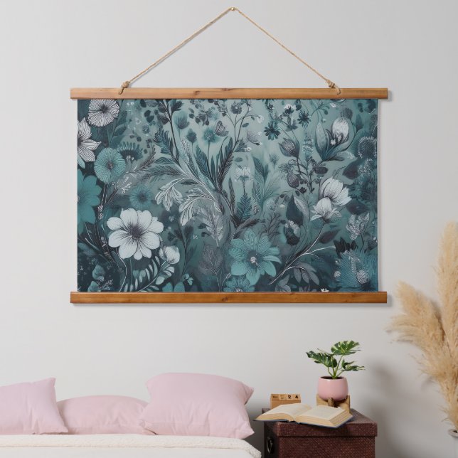 Sogar Hippies bekommen die Blues Wandteppich Mit Holzrahmen (Schlafzimmer)