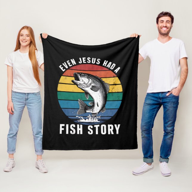 Sogar Jesus hatte den Bassfisch aus der Fischgesch Fleecedecke (Beispiel)