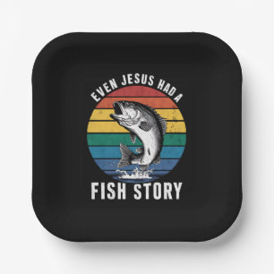 Sogar Jesus hatte den Bassfisch aus der Fischgesch Pappteller