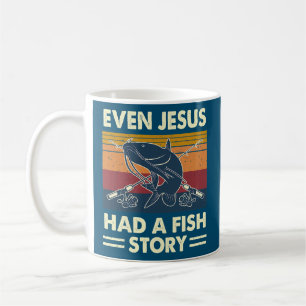 Sogar Jesus hatte eine Fischgeschichte Wels Catfis Kaffeetasse