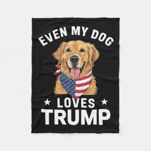 Sogar mein Hund Lieben Trump US Flag Bandana Fleecedecke