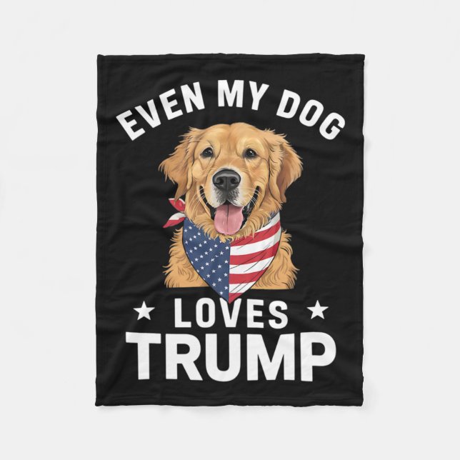 Sogar mein Hund Lieben Trump US Flag Bandana Fleecedecke (Vorderseite)