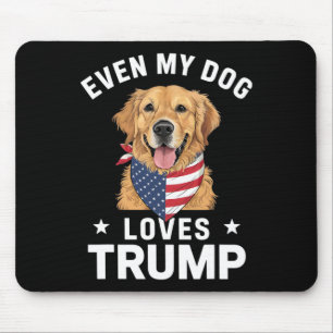 Sogar mein Hund Lieben Trump US Flag Bandana Mousepad