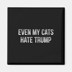 Sogar meine Katzen hassen Trump - Vintage-Stil - Magnet