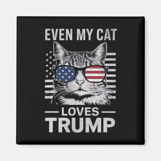 Sogar meine KatzenLieben Trump verschlingt die US- Magnet (Vorne)