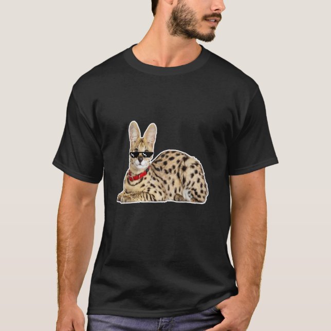sogga Serval Meme Katze T-Shirt (Vorderseite)