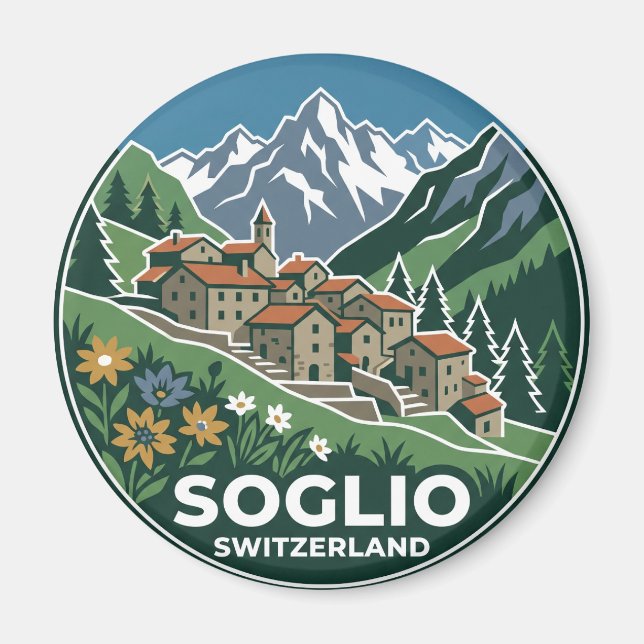 Soglio Schweiz Magnet (Vorne)
