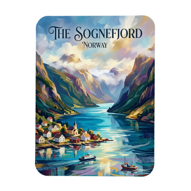 Sognefjord Norwegen Magnet (Vertikal)