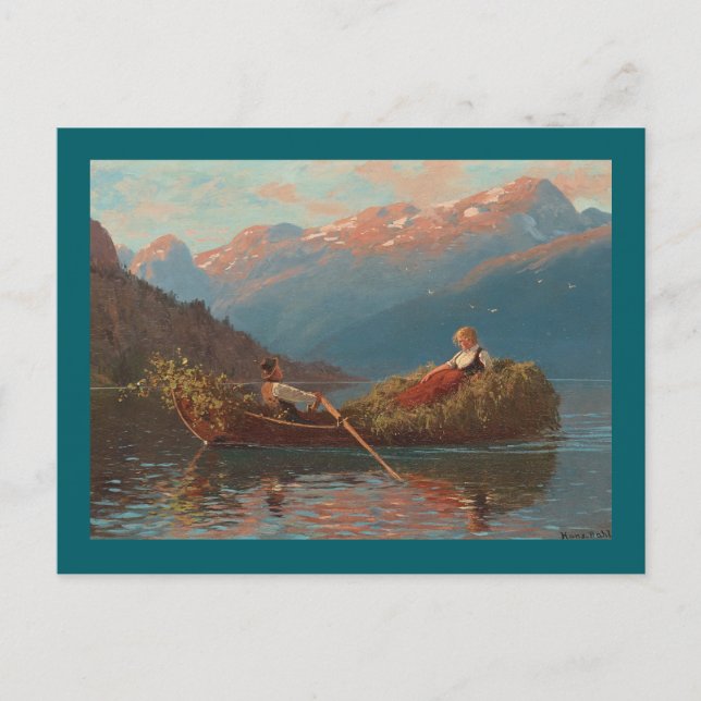 Sognefjord Rowing auf dem Fjord Postkarte (Vorderseite)