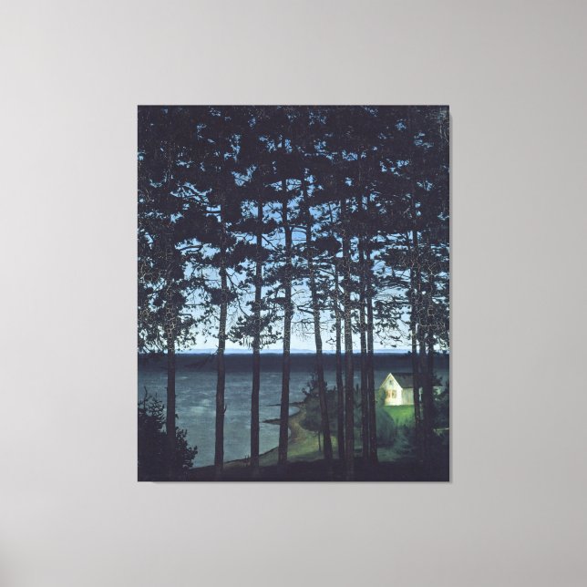 Sohlberg Fishermans Hütte Landschaftsbild Malerei Leinwanddruck (Vorderseite)