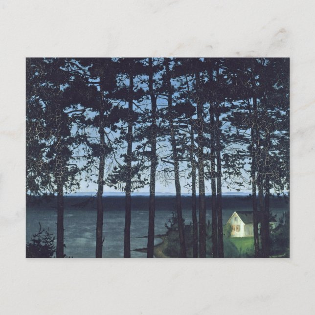 Sohlberg Fishermans Hütte Landschaftsbild Malerei Postkarte (Vorderseite)