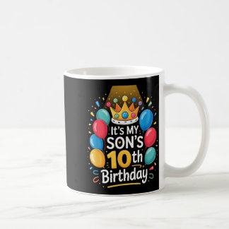 Sohn 10. Geburtstag Familie Matching & Eltern. B Kaffeetasse