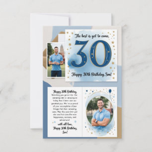 Sohn 30. Geburtstagskarte Einladung