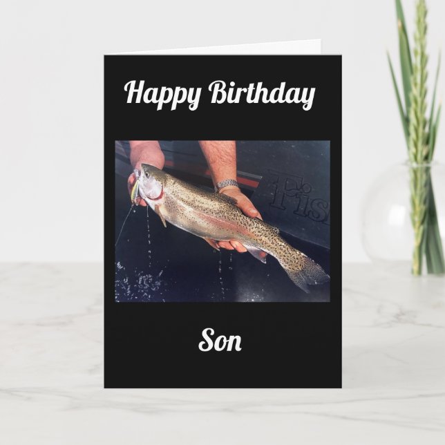 **SOHN** AN DEINEM GEBURTSTAG KARTE (Vorderseite)
