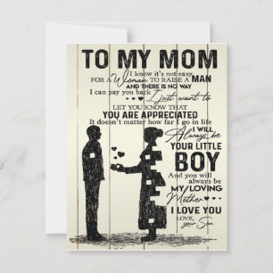 Sohn Brief an meine Mutter, Besonderes Geschenk fü Einladung