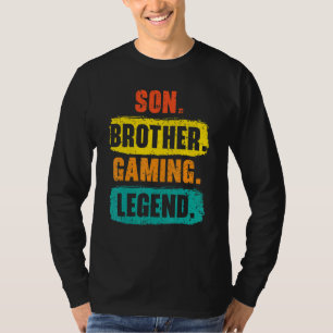 Sohn Bruder Gaming-Legende Bester Bruder Aller Zei T-Shirt