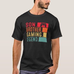 Sohn Bruder Gaming-Legende Videospieler Für Jungen T-Shirt