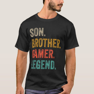 Sohn Bruder Videospieler Legende Gaming Männer Jun T-Shirt