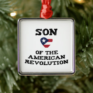 Sohn der American Revolution USA Star Eagle Dad  Ornament Aus Metall