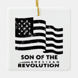 Sohn der amerikanischen Revolution SAR US FLAG Keramikornament