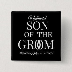 Sohn der Groomhochzeit Button