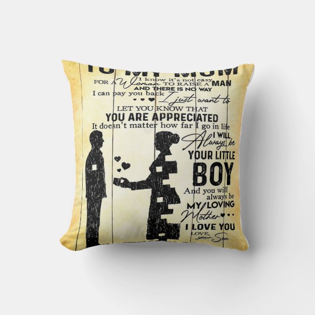 Sohn der Mama, Geschenk für meine Mama, Geschenkid Kissen (Vorderseite)