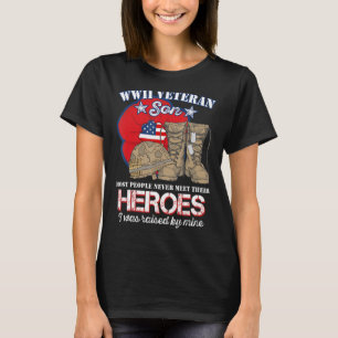 Sohn der Veteranen-Tag Mohn-Blume Menschen nie beg T-Shirt