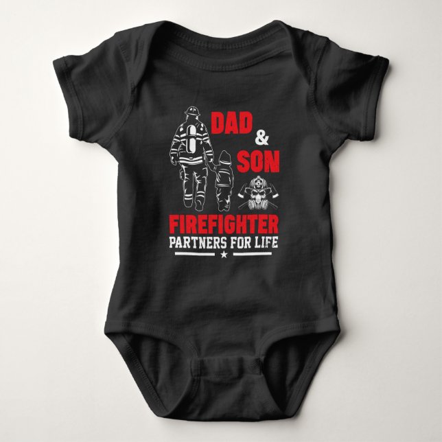 Sohn des Feuerwehrmanns Baby Strampler (Vorderseite)