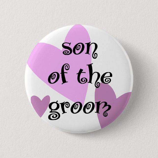 Sohn des Grooms Button (Vorderseite)