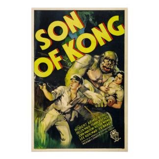 Sohn des Kong-Monster-Horrorfilmplakats Poster