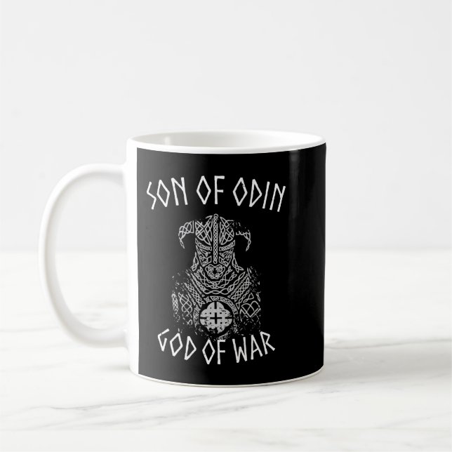 Sohn des Odin Gottes des Krieges Kaffeetasse (Links)