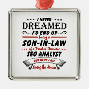 Sohn des Phantastischen SEO-Analytikers Ornament Aus Metall